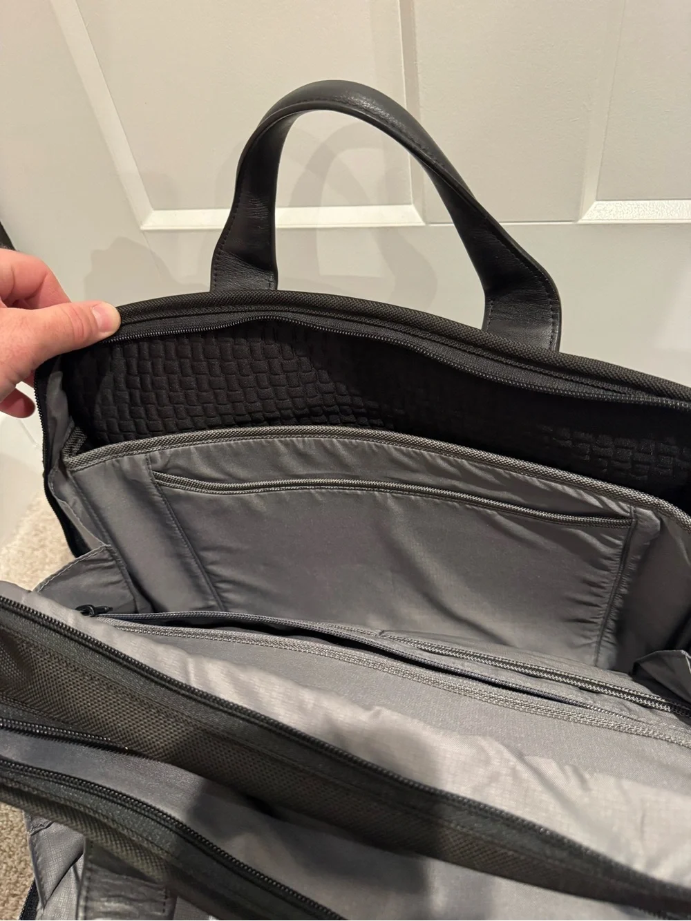 Tumi Black Laptop Briefcase with Removable Shoulder Strap